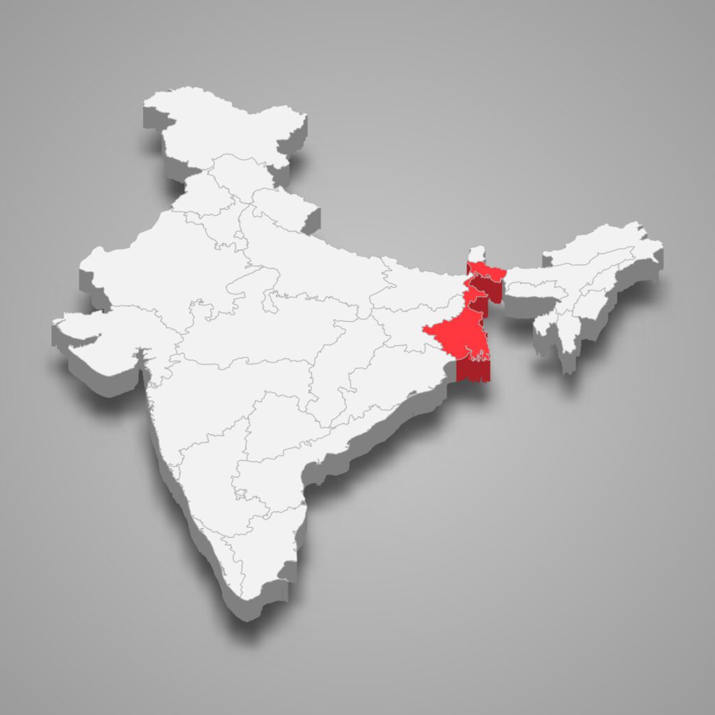 west bengal state location within india 3d map vector Mamata Banerjee - Change Bengal Name: పేరు మార్చండి రాత మారుతుంది